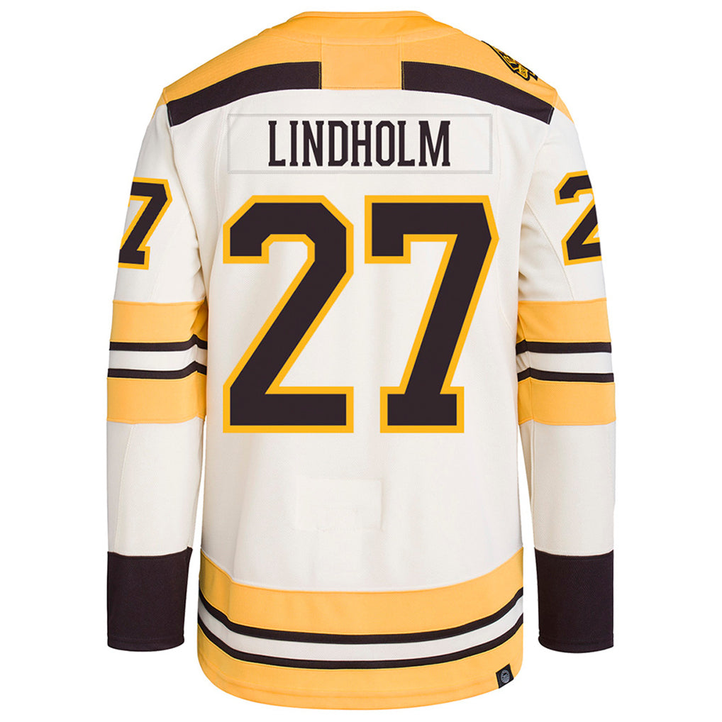 B.Bruins #27 Hampus Lindholm Player Centennial Primegreen Third Hockey Jerseys