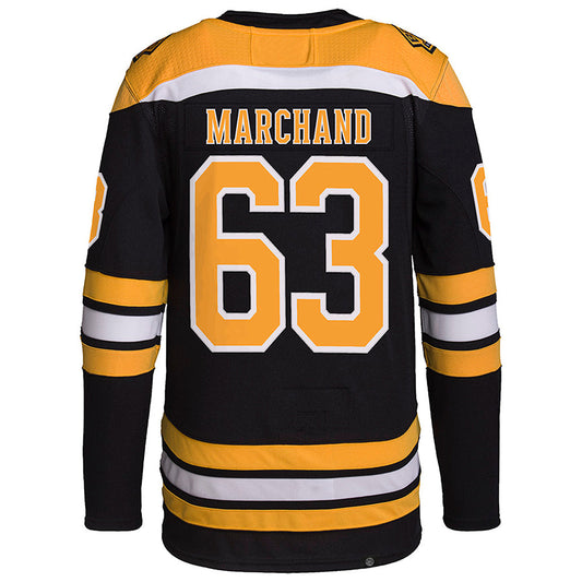 B.Bruins #63 Brad Marchand Player Black Home Hockey Jerseys