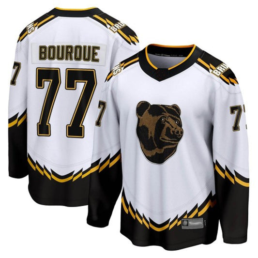 B.Bruins #77 Ray Bourque Player Fanatics Breakaway Special Edition White Hockey Jerseys