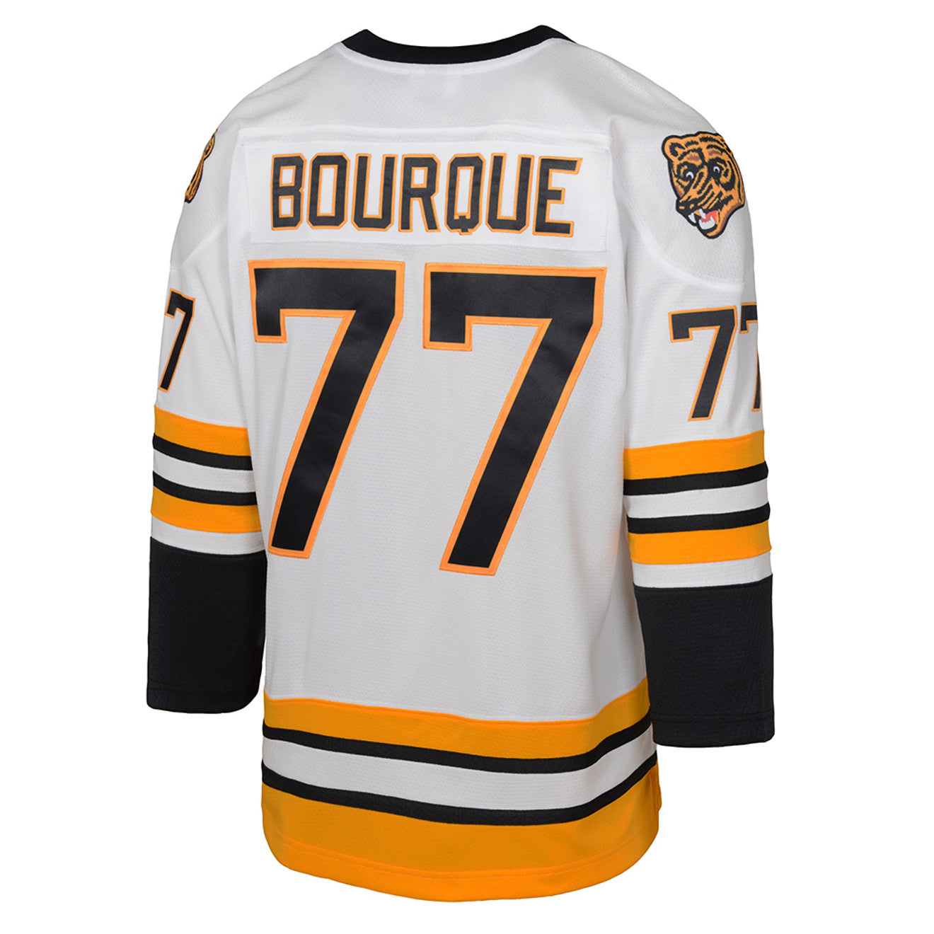 B.Bruins #77 Ray Bourque Player Fanatics White Home Hockey Jerseys