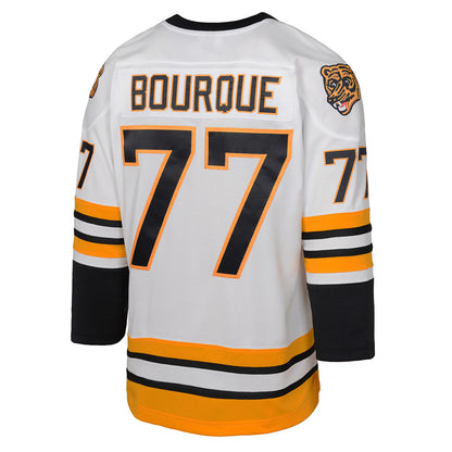 B.Bruins #77 Ray Bourque Player Fanatics White Home Hockey Jerseys