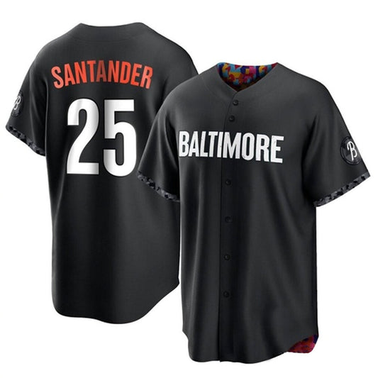 B.Orioles #25 Anthony Santander Player Black City Connect Game Baseball Jerseys