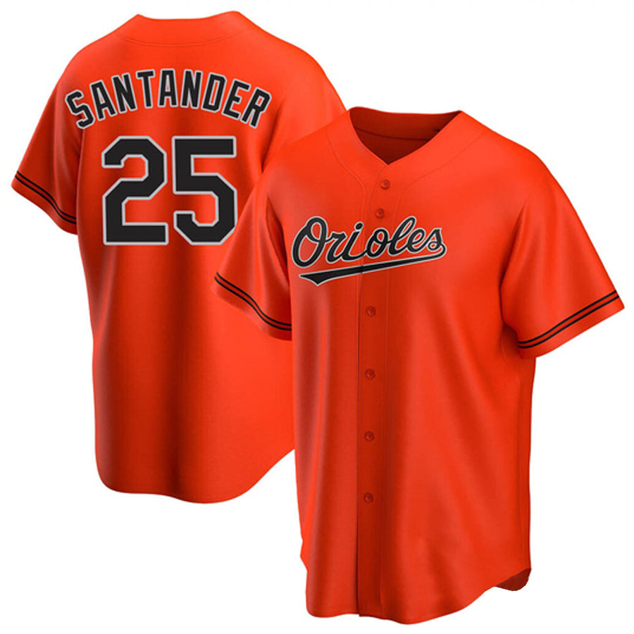B.Orioles #25 Anthony Santander Player Replica Orange Game Baseball Jerseys