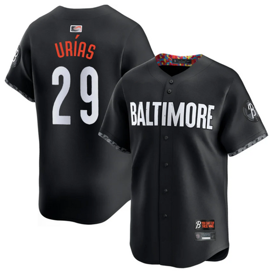 B.Orioles #29 Ram¨®n Ur¨ªas Player City Connect Replica Black Baseball Jerseys