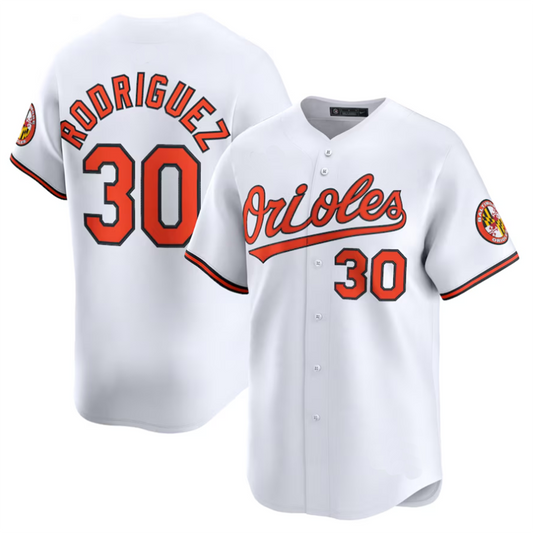 B.Orioles #30 Grayson Rodriguez Player White Alternate Limited Baseball Jerseys