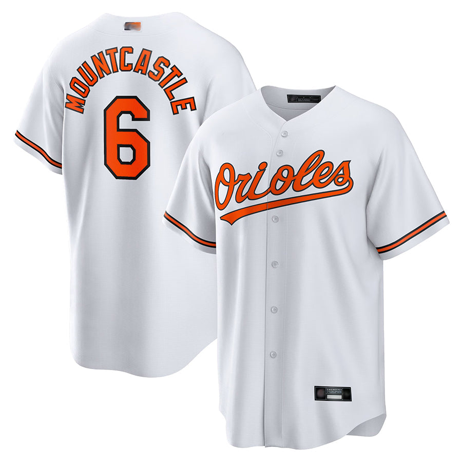 B.Orioles #6 Ryan Mountcastle Player White Replica Game Baseball Jerseys