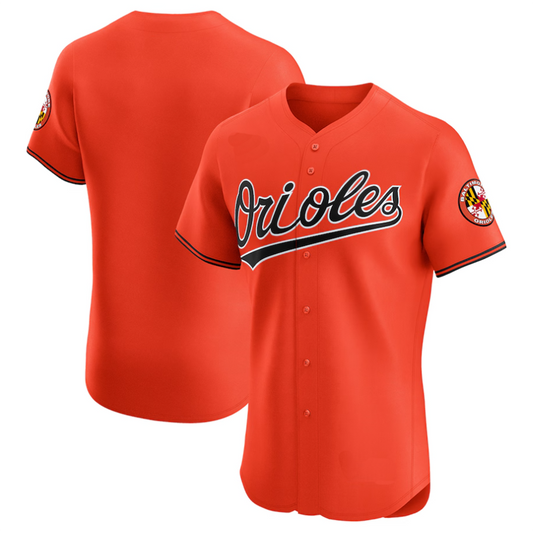 B.Orioles Blank Player Orange Alternate Vapor Premier Elite Baseball Jerseys