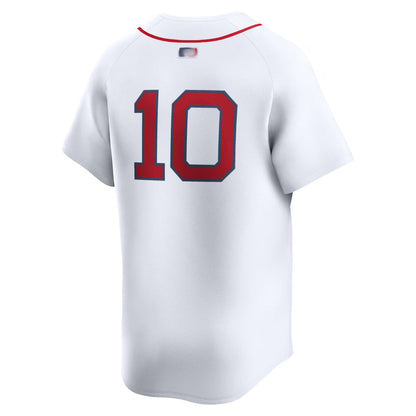 B.Red Sox #10 Trevor Story Player White Home Limited Baseball Jerseys