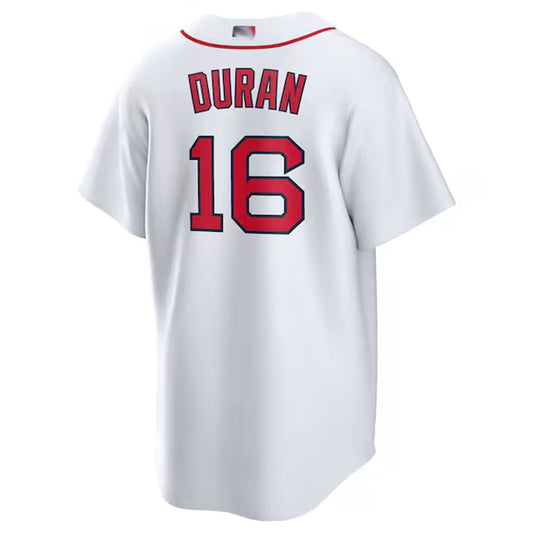 B.Red Sox #16 Jarren Duran Player White Home Game Baseball Jerseys