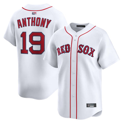 B.Red Sox #19 Roman Anthony Player White Home Limited Baseball Jerseys