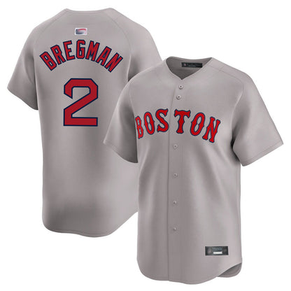 B.Red Sox #2 Alex Bregman Player Road Limited Baseball Jerseys