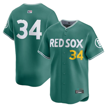 B.Red Sox #34 David Ortiz Player Green City Connect Limited Baseball Jerseys