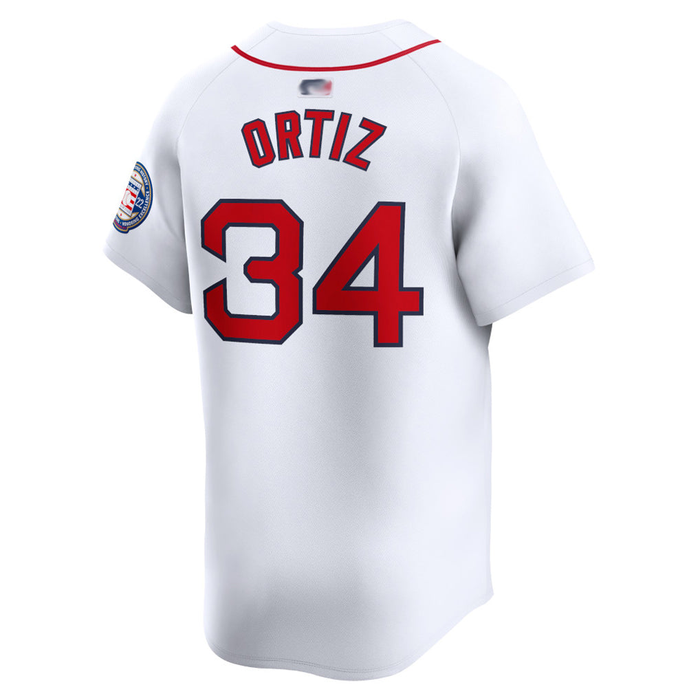 B.Red Sox #34 David Ortiz Player Vapor Premier Limited Home Game Baseball Jerseys