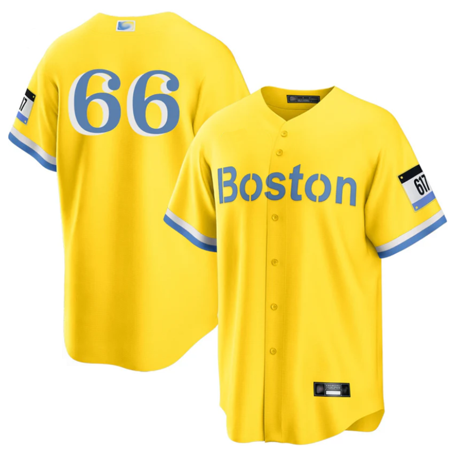 B.Red Sox #66 Brayan Bello Player Gold City Connect Replica Baseball Jerseys