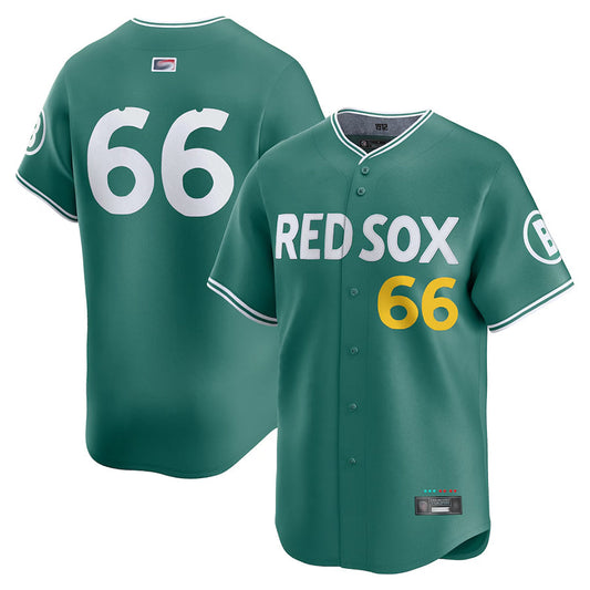 B.Red Sox #66 Brayan Bello Player Green City Connect Limited Baseball Jerseys