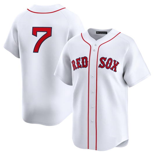 B.Red Sox #7 Masataka Yoshida Player White Home Limited Baseball Jerseys