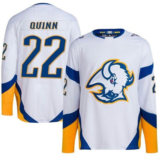 B.Sabres #22 Jack Quinn Player Fanatics Reverse Retro 2.0 White Hockey Jerseys