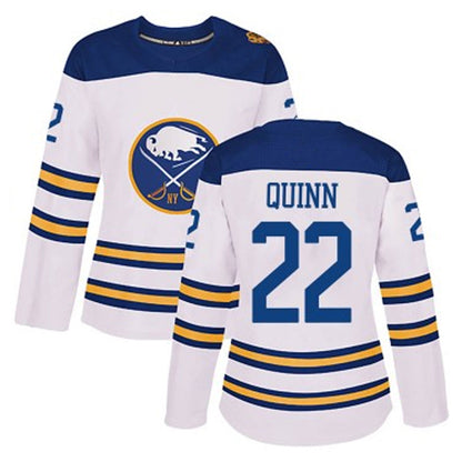 B.Sabres #22 Jack Quinn Player Fanatics White Game Hockey Jerseys