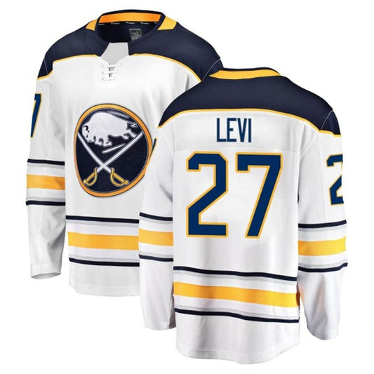 B.Sabres #27 Devon Levi Player Breakaway Fanatics White Game Hockey Jerseys