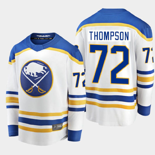 B.Sabres #72 Tage Thompson Player Fanatics Breakaway White White Hockey Jerseys