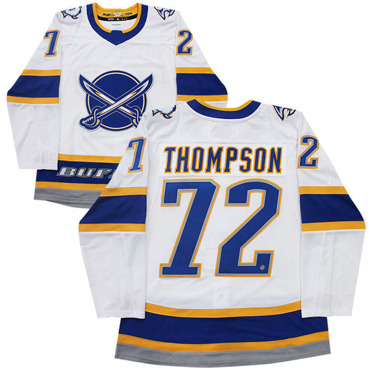 B.Sabres #72 Tage Thompson Player Fanatics Heritage Classic Stitched White Hockey Jerseys