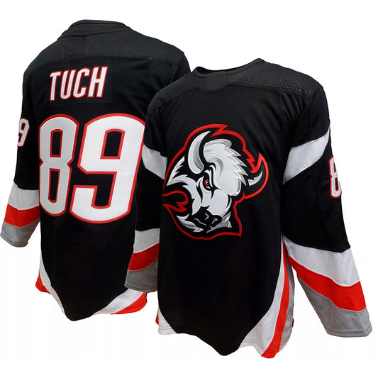 B.Sabres #89 Alex Tuch Player Fanatics Black Alternate Premium Hockey Jerseys