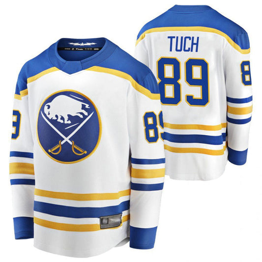 B.Sabres #89 Alex Tuch Player Fanatics Breakaway White Hockey Jerseys