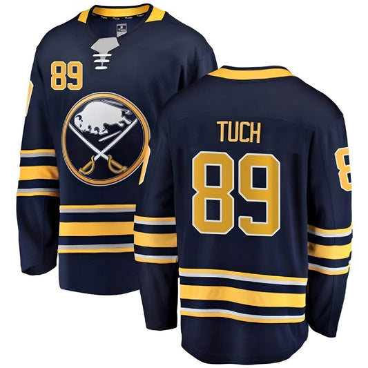 B.Sabres #89 Alex Tuch Player Fanatics Navy Home Breakaway Hockey Jerseys