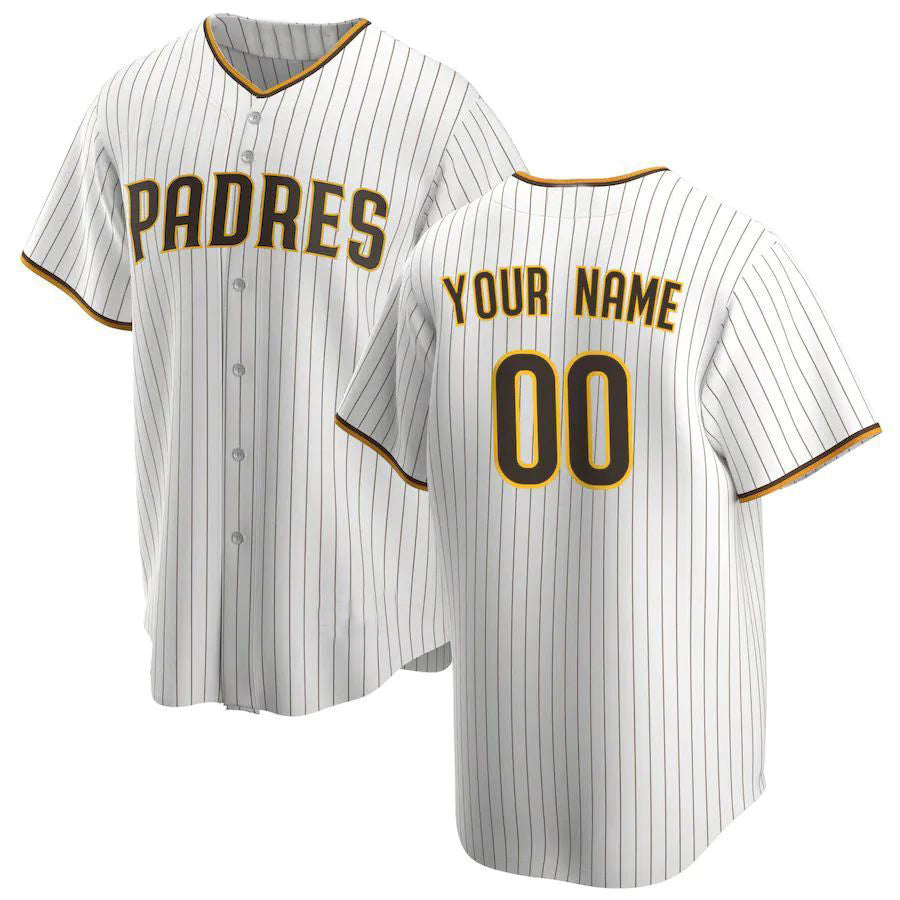 Custom S.Diego Padres White Replica Baseball Jerseys