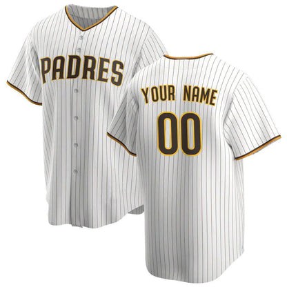 Custom S.Diego Padres White Replica Baseball Jerseys