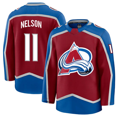 C.Avalanche #11 Brock Nelson Player Fanatics Home Premium Burgundy Hockey Jerseys