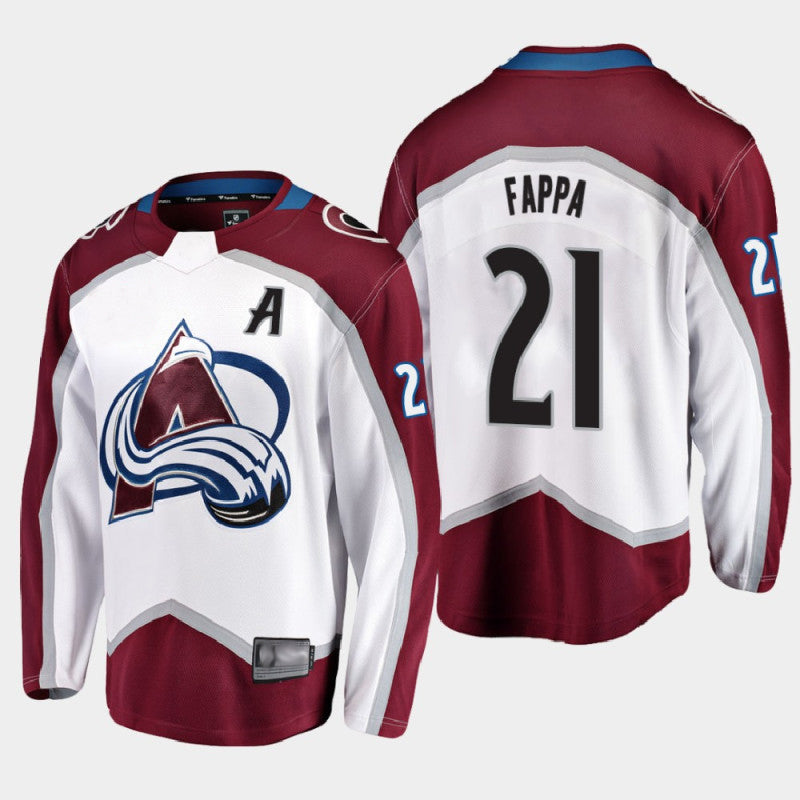 C.Avalanche #21 Peter Forsberg Player Fanatics White Breakaway Hockey Jerseys