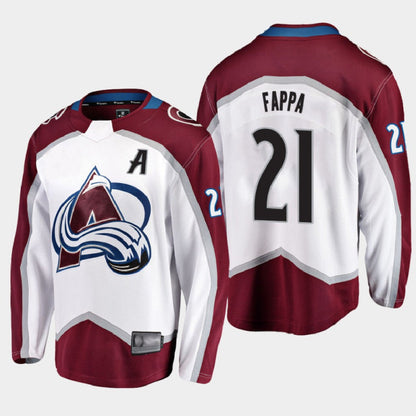 C.Avalanche #21 Peter Forsberg Player Fanatics White Breakaway Hockey Jerseys