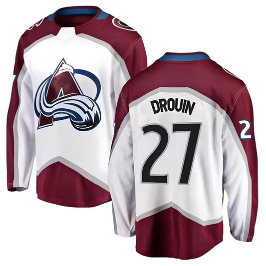 C.Avalanche #27 Jonathan Drouin Fanatics Breakaway White Home Hockey Jerseys
