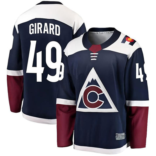 C.Avalanche #49 Samuel Girard Player Fanatics Alternate Premium Navy Hockey Jerseys