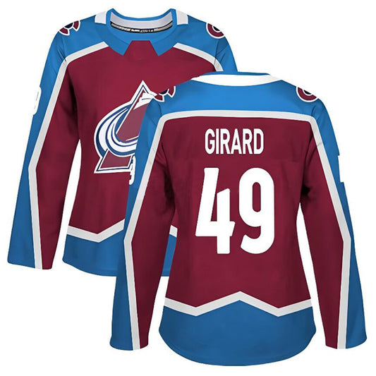 C.Avalanche #49 Samuel Girard Player Fanatics Home Premium Burgundy Hockey Jerseys