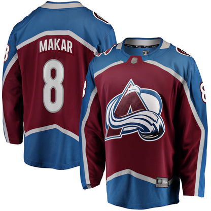 C.Avalanche #8 Cale Makar Player Fanatics Home Breakaway Maroon Hockey Jerseys