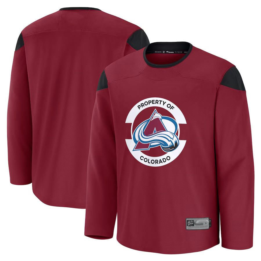 C.Avalanche Blank Player Fanatics Burgundy Team Replica Hockey Jerseys