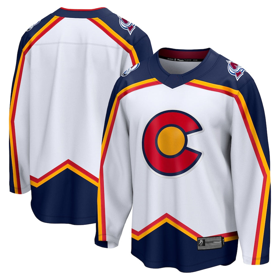 C.Avalanche Blank Player Fanatics Special Edition 2.0 Breakaway White Hockey Jerseys
