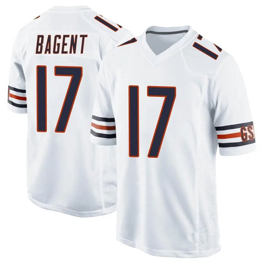 C.Bears #17 Tyson Bagent Player White Game Football Jerseys
