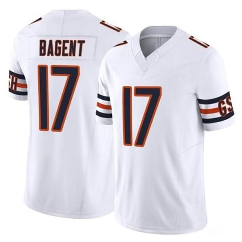 C.Bears #17 Tyson Bagent Player White Vapor F.U.S.E. Limited Football Jerseys