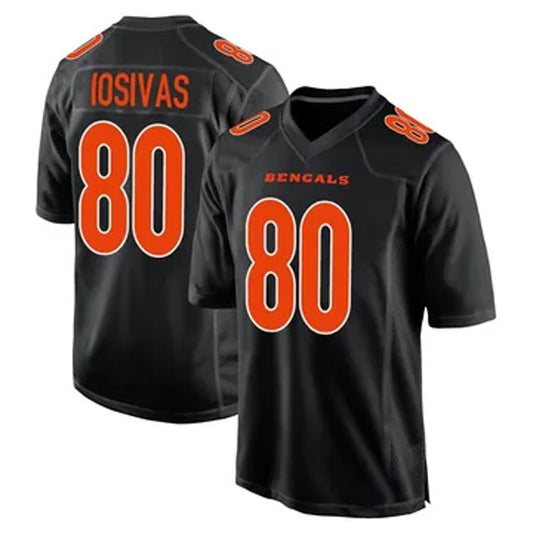 C.Bengals #80 Andrei Iosivas Player Carbon Fashion Football Jerseys