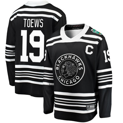 C.Blackhawks #19 Jonathan Toews Player Fanatics Classic Replica Black Hockey Jerseys