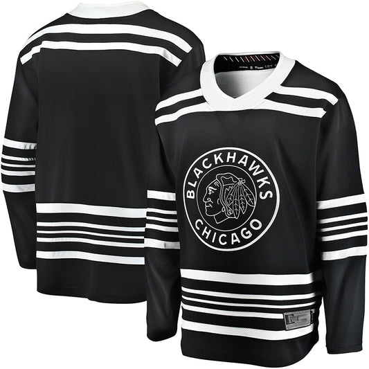 C.Blackhawks Blank Player Fanatics Black Alternate Breakaway Hockey Jerseys
