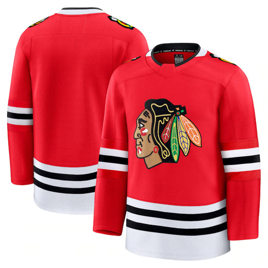 C.Blackhawks Blank Player Fanatics Home Premium Red Hockey Jerseys
