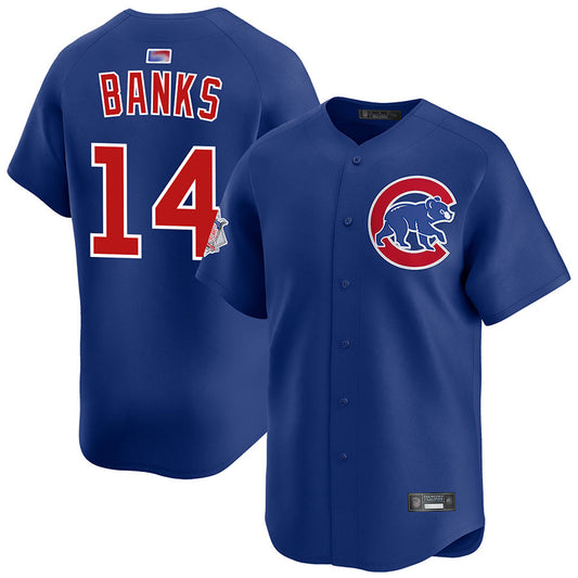 C.Cubs #14 Ernie Banks Player Royal Home Limited Baseball Jerseys