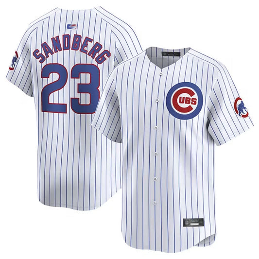 C.Cubs #23 Ryne Sandberg Player White Home Limited Baseball Jerseys