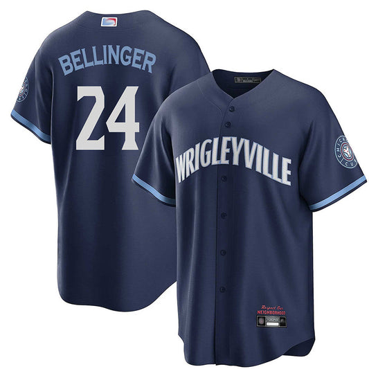 C.Cubs #24 Cody Bellinger Player Navy City Connect Vapor Limited Baseball Jerseys
