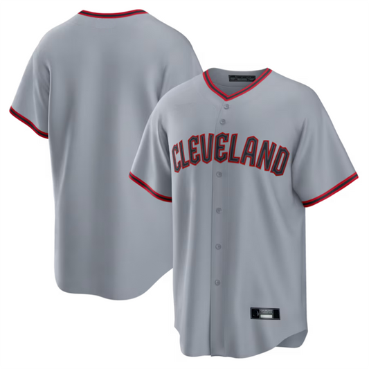 C.Guardians Blank Player Gray Road Replica 2.0 Baseball Jerseys