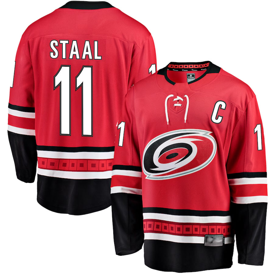 C.Hurricanes #11 Jordan Staal Player Fanatics Alternate Breakaway Red Hockey Jerseys